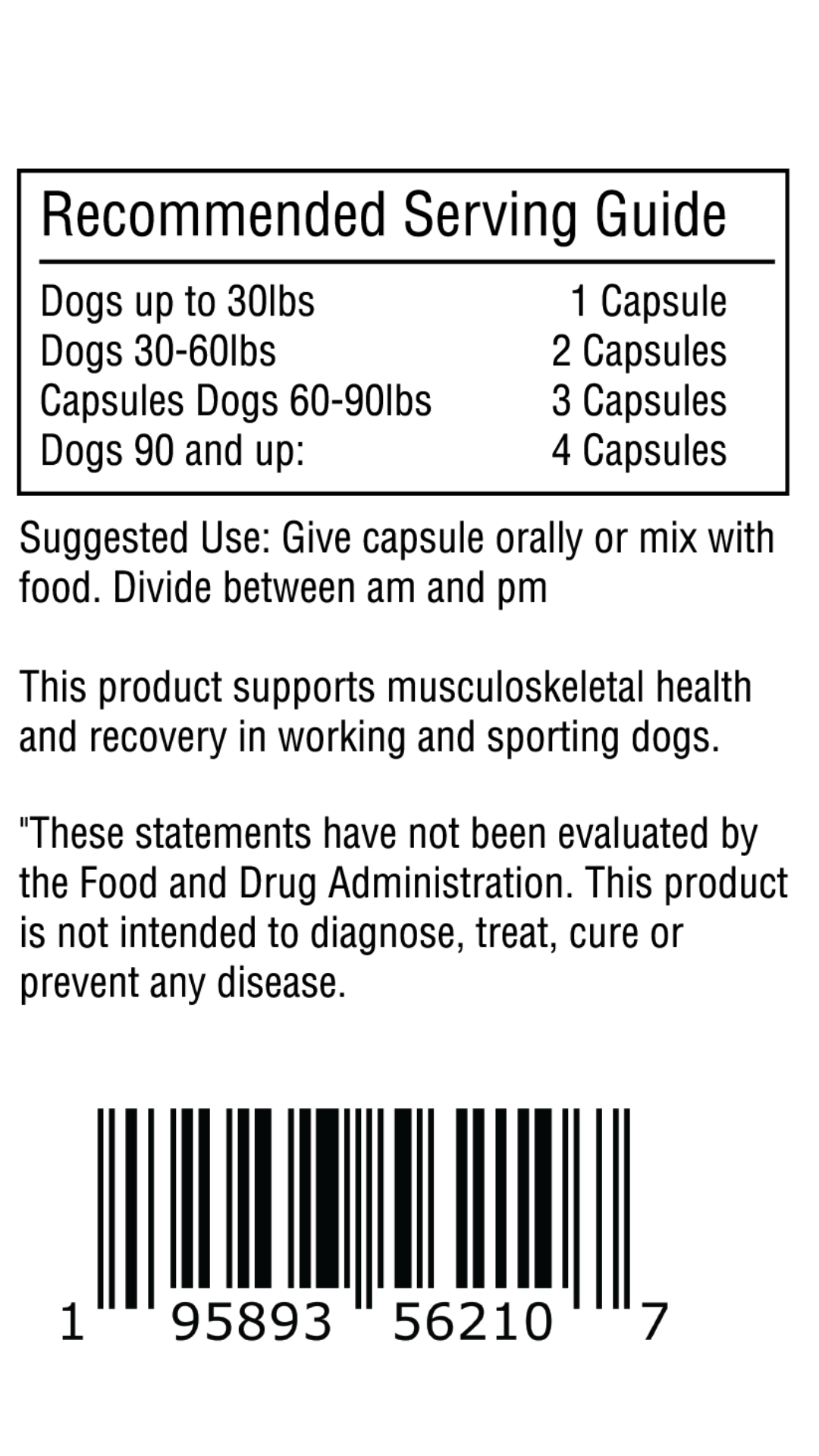 Maintenance and Recovery - Veterinary Formula