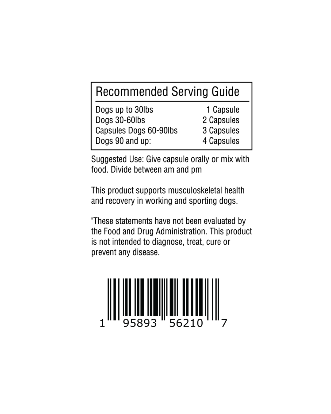 Maintenance and Recovery - Veterinary Formula